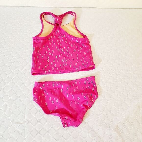 Land's End Seahorse Hot Pink Swim Set Size 2T - Picture 3 of 10